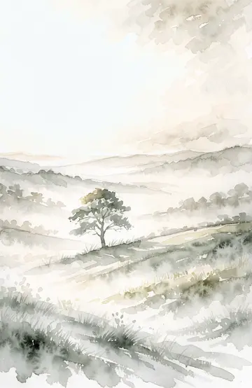 Aquarelle : brume