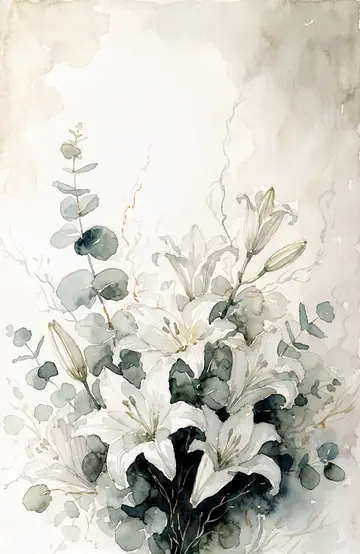 Aquarelle : lys