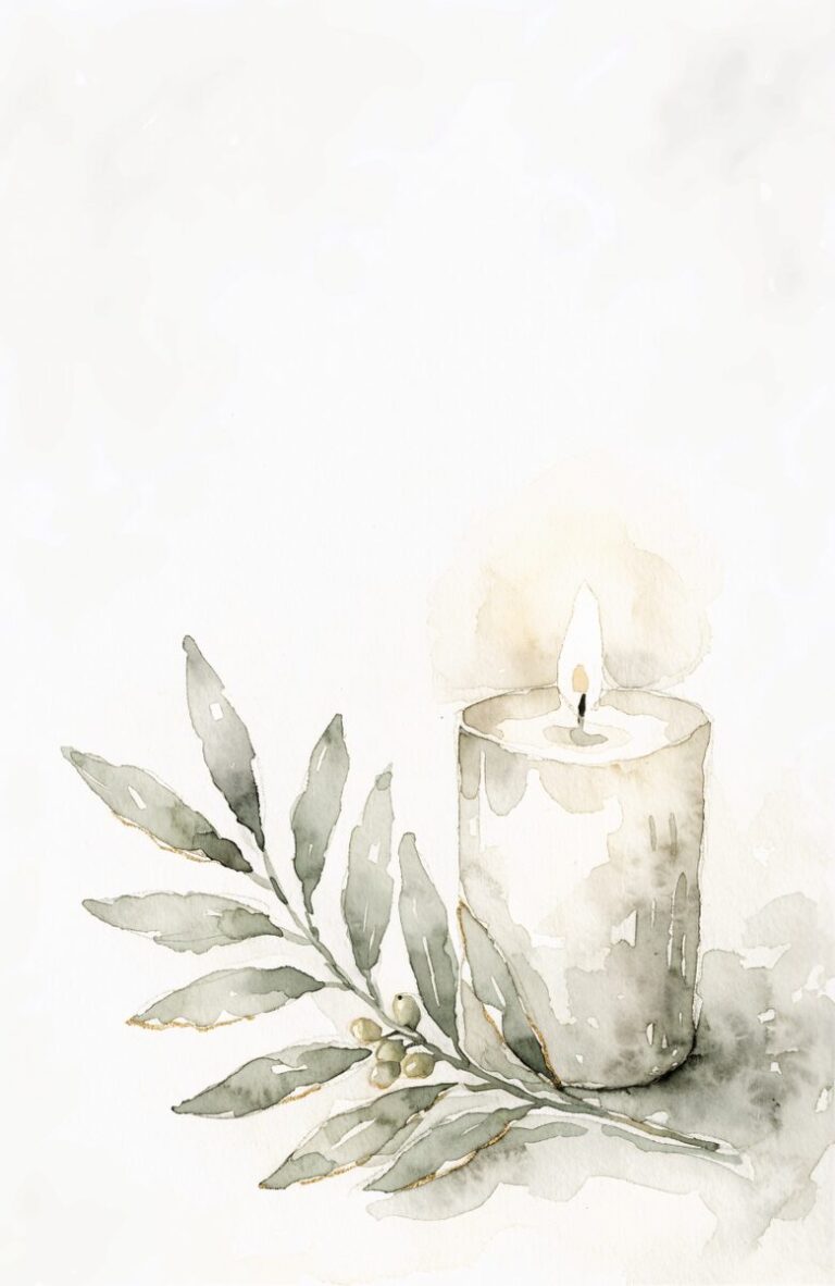 Image de condoléances : bougie allumée