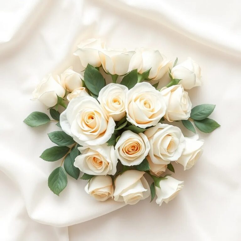 Image de condoléances : fleurs blanches