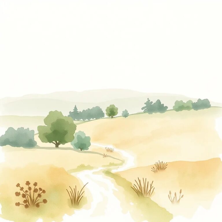 Aquarelle d'un paysage de campagne