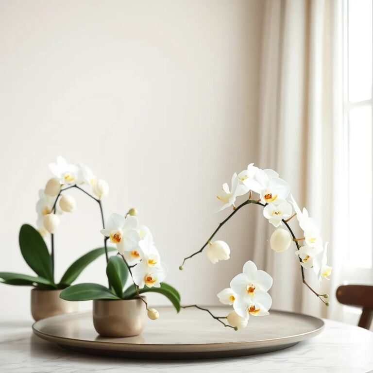 Des orchidées blanches sur une table