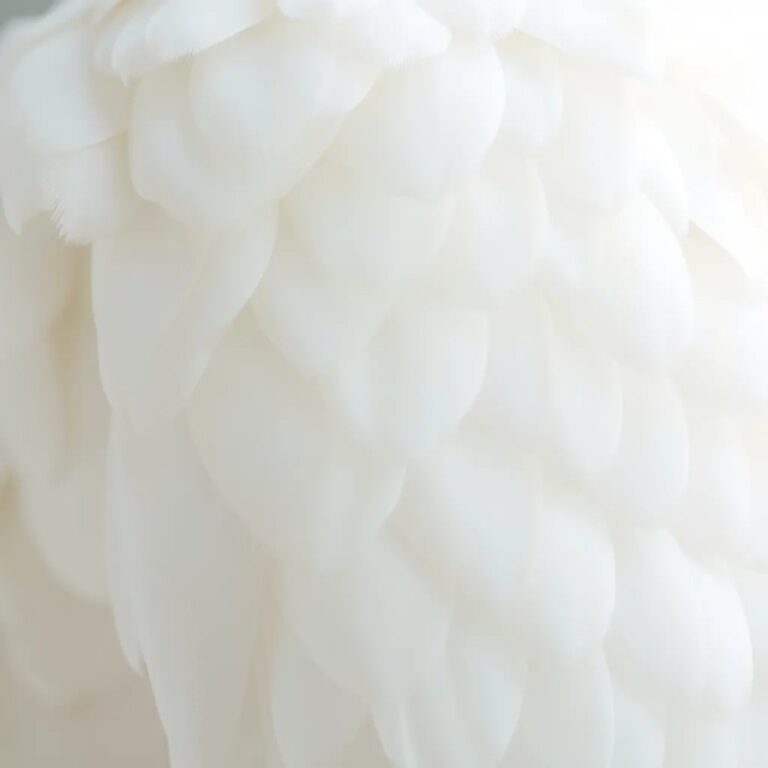 Des plumes blanches de colombe en gros plan