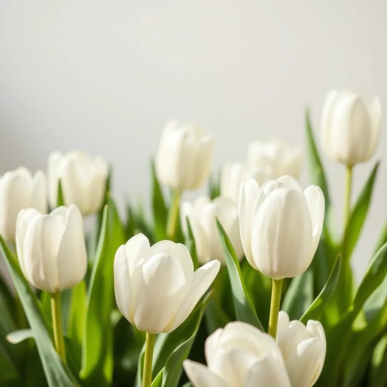 Des tulipes blanches
