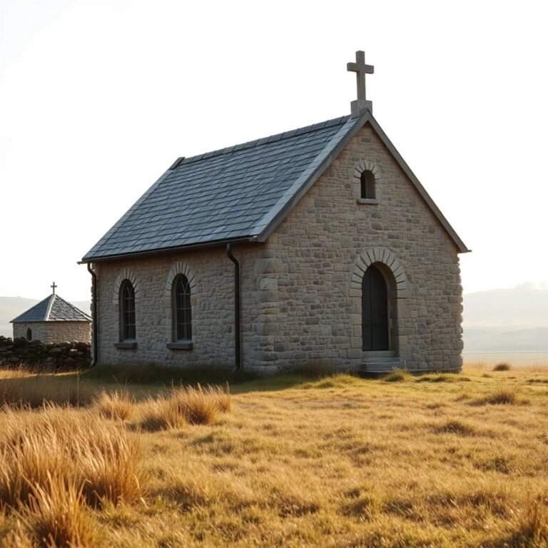 Une petite chapelle de pierre à la campagne