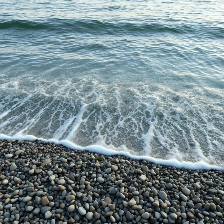 Une plage de galets